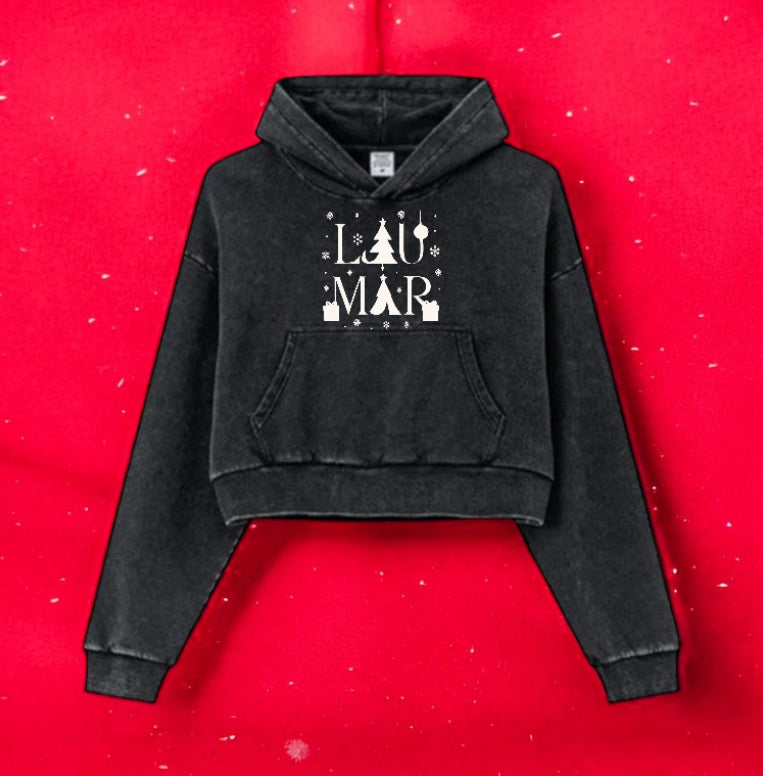 Christmas Girl Crop Hoodie