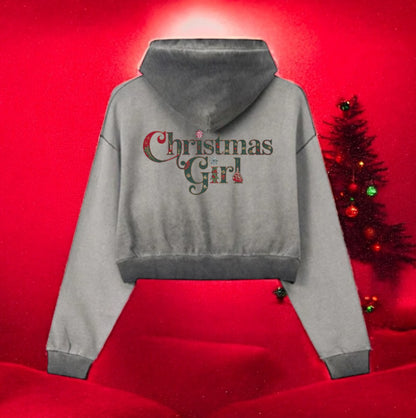 Christmas Girl Crop Hoodie